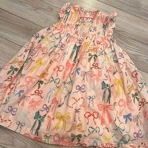 Pink multicolor bow dress